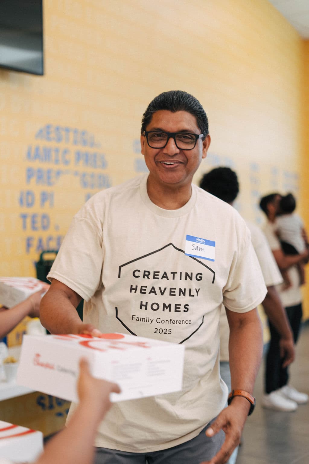 The Serving Church volunteers serving meals at Family Conference event Sunnyvale